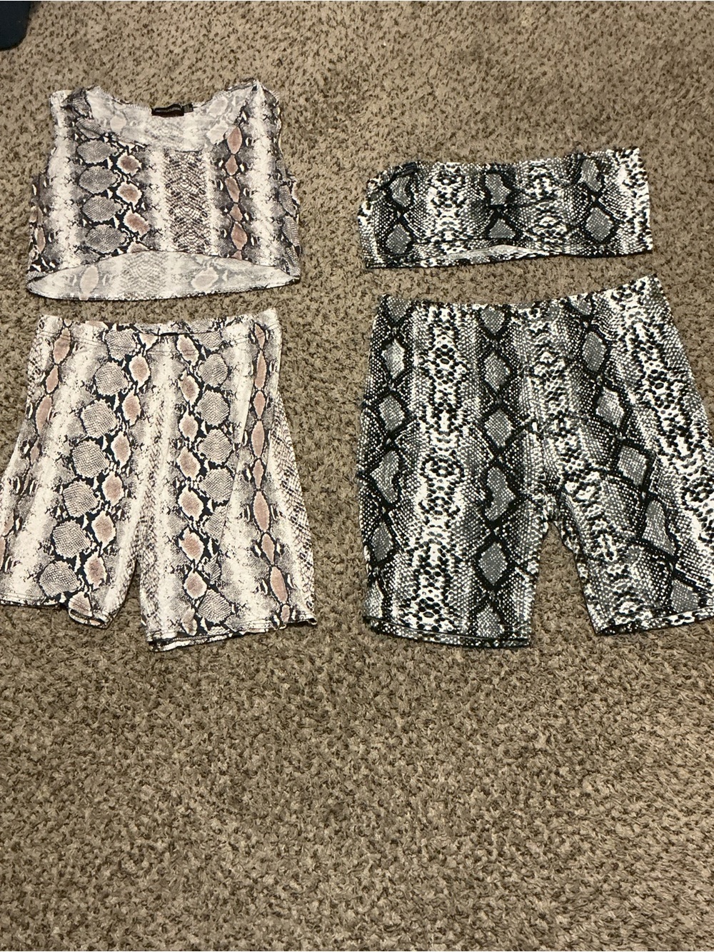 PrettyLittleThing and SHEIN 2 piece short set bundle